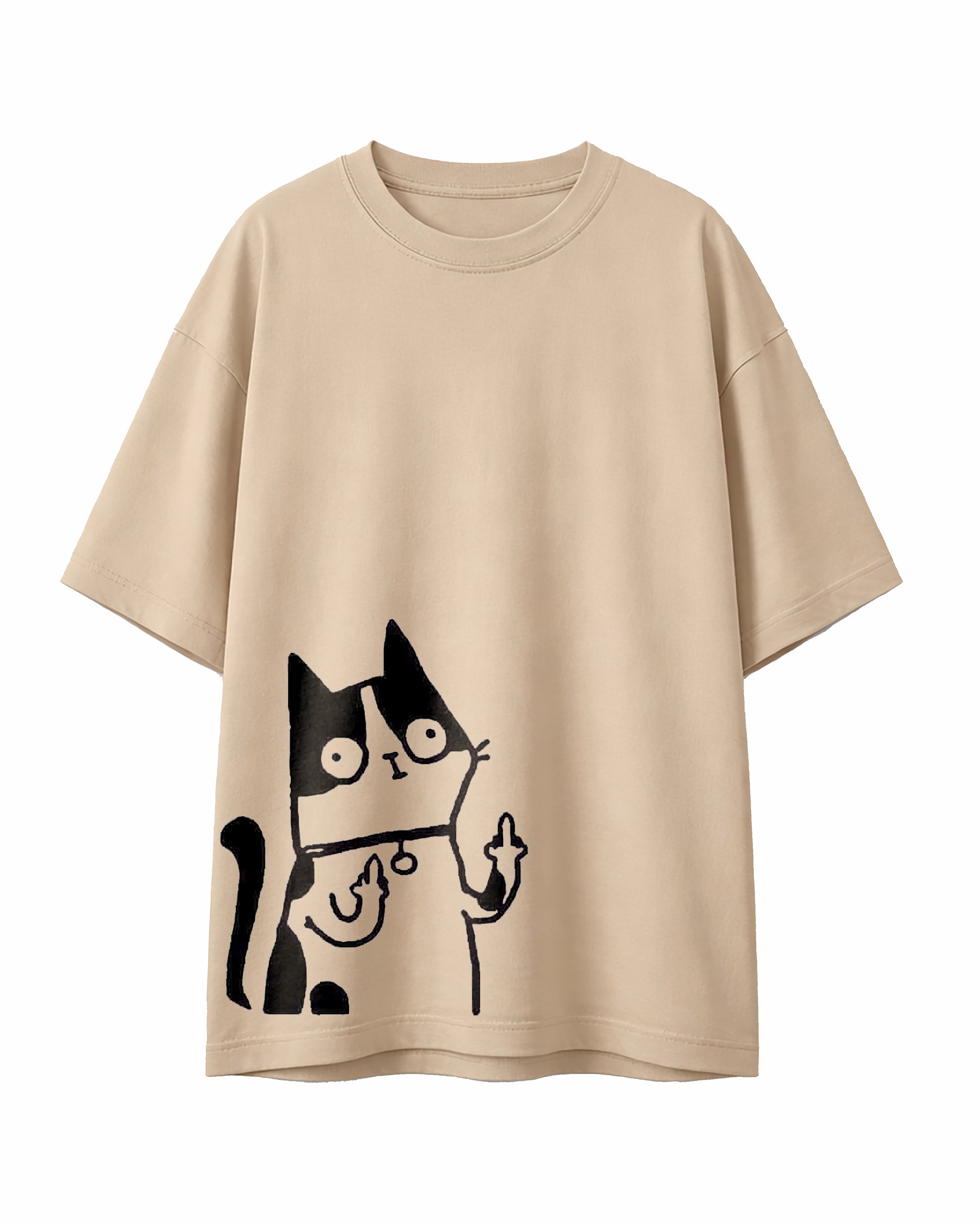 Cat flipping off
