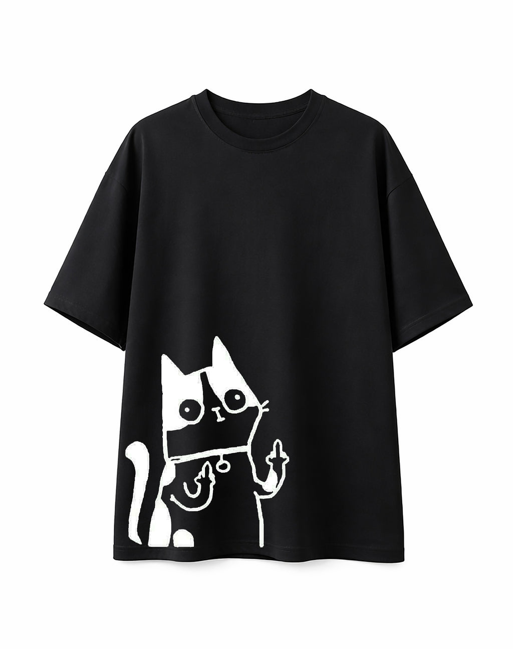 Cat flipping off
