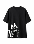 Cat flipping off