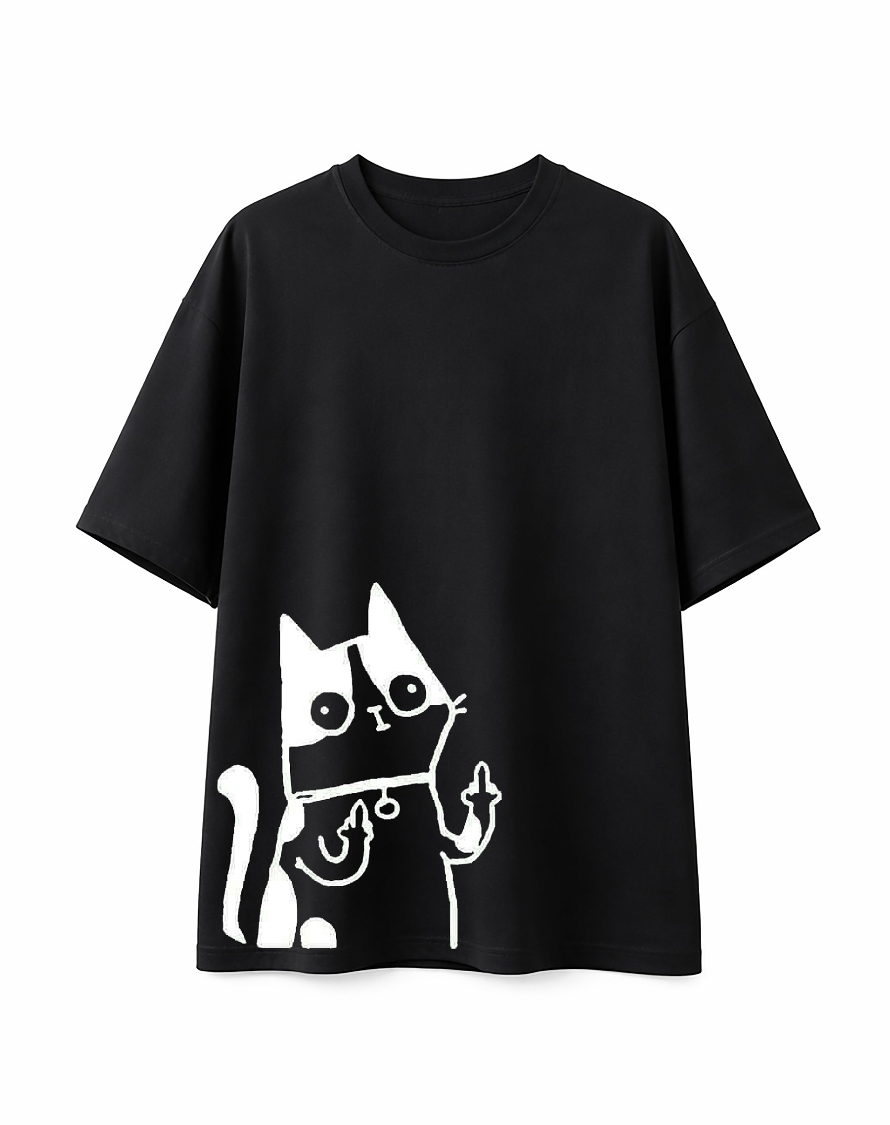 Cat flipping off