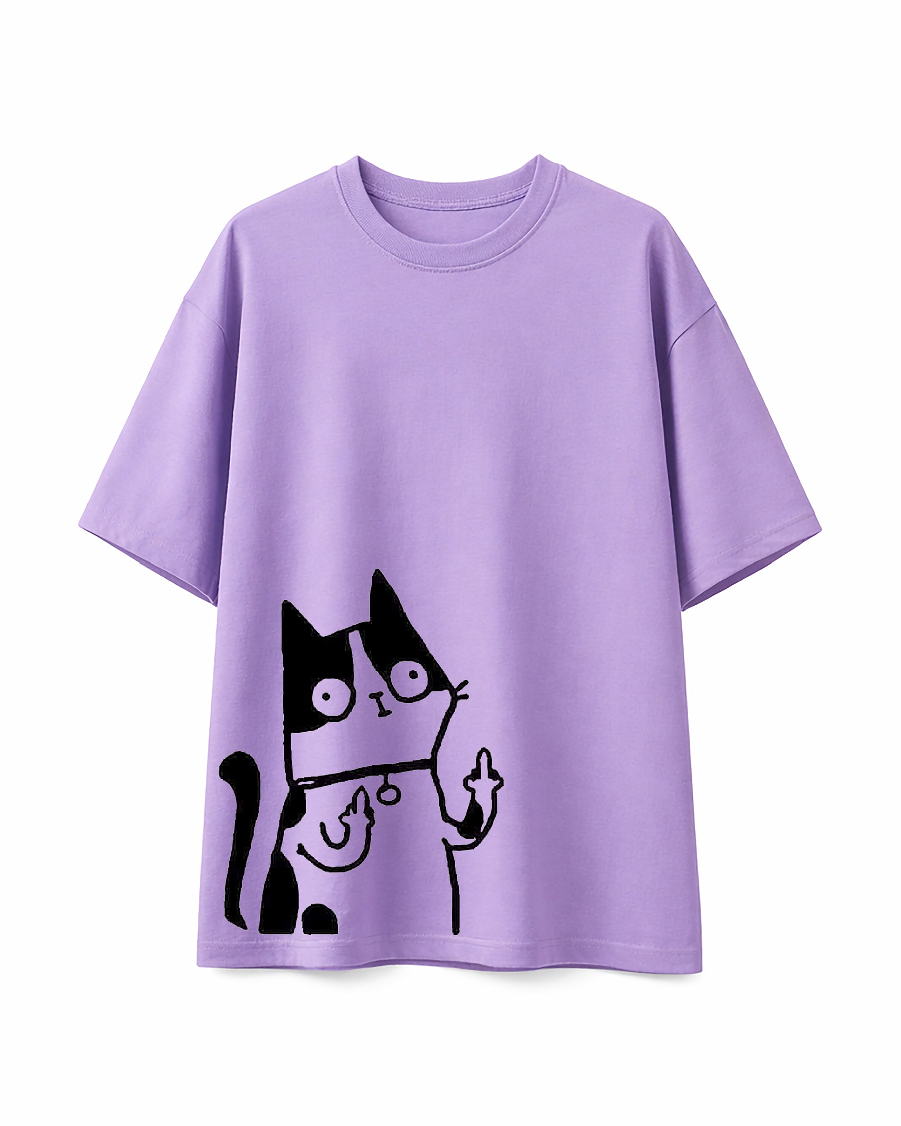 Cat flipping off
