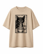 Cat eating soup