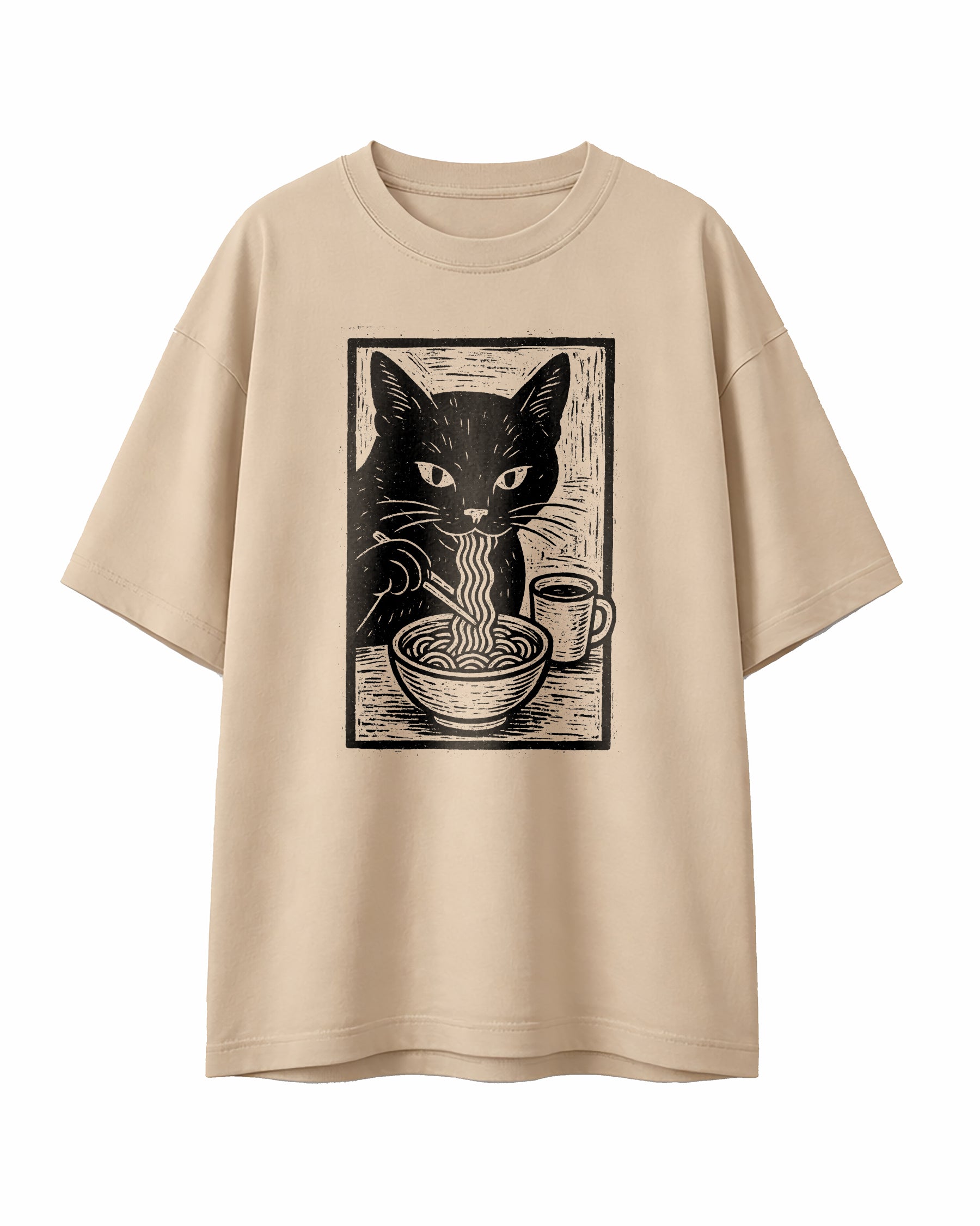 Cat eating soup
