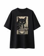 Cat eating soup