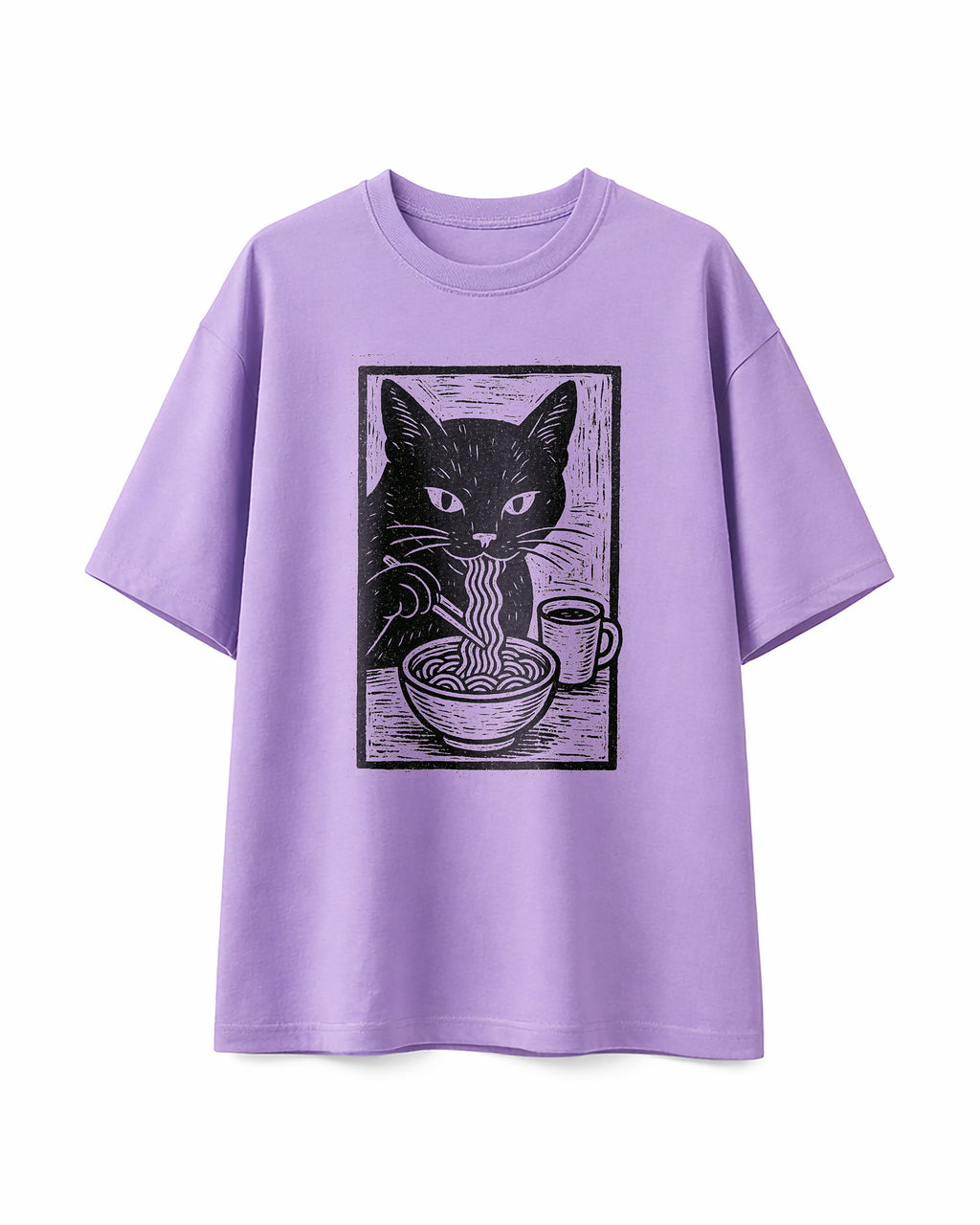 Cat eating soup
