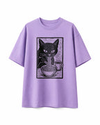 Cat eating soup